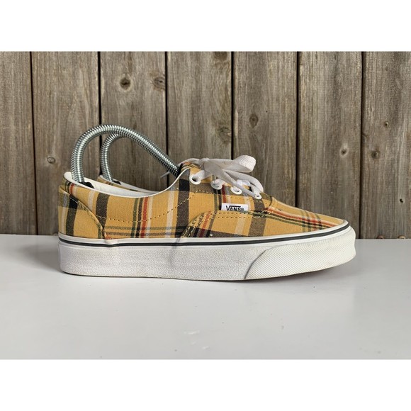 Vans Shoes - VANS Plaid Era Yellow & True White Womens Shoes Size 6